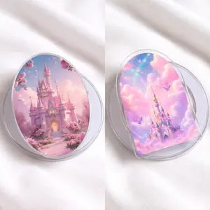 Pink Fairytale Princess Castle Magsafe Phone Grip - Magnetic Pop Socket & Kickstand - Dreamy Gift for Her