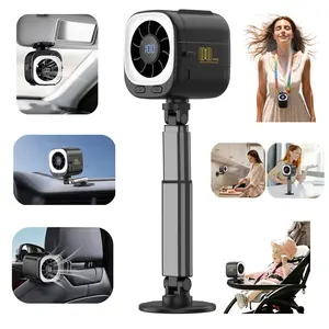 Newest Car Magnetic Fan Pro: 8000mAh Battery, USB PD Rechargeable, 360° Rotatable & Adjustable for Long-Lasting Cooling, High Wind Power with LED Light, Ideal for Car, Kitchen, Bathroom & Bedroom Air Circulation