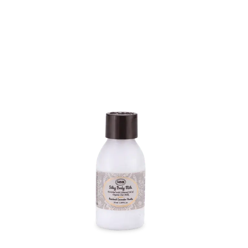 SABON Silky Smooth Scented Firming Body Milk - Classic Patchouli, Lavender, Vanilla Fragrance, Oat-Infused Bath & Body Care Moisturizer - 50ml, Lotions, Vanilla Scents, Aromatherapy, Unisex, Youthful, All Skin Types, Moisturizing Milk, Oat-Infused Oils, S