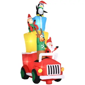 Oversized themed christmas inflatable decoration rich festive elements ideal for villa courtyard open space christmas party gathering atmosphere creation