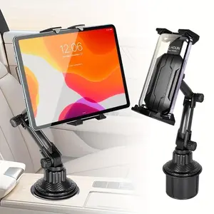 Cup Holder Tablaet Mount& Phone Mount For Car, Adjustable Base Tablet Car Cradle Holder Phone Mount