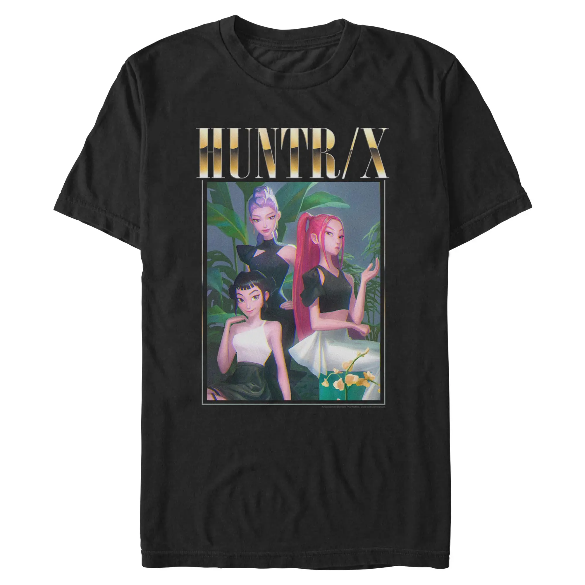 Mens KPop Demon Hunters The Huntrix Portrait T Shirt