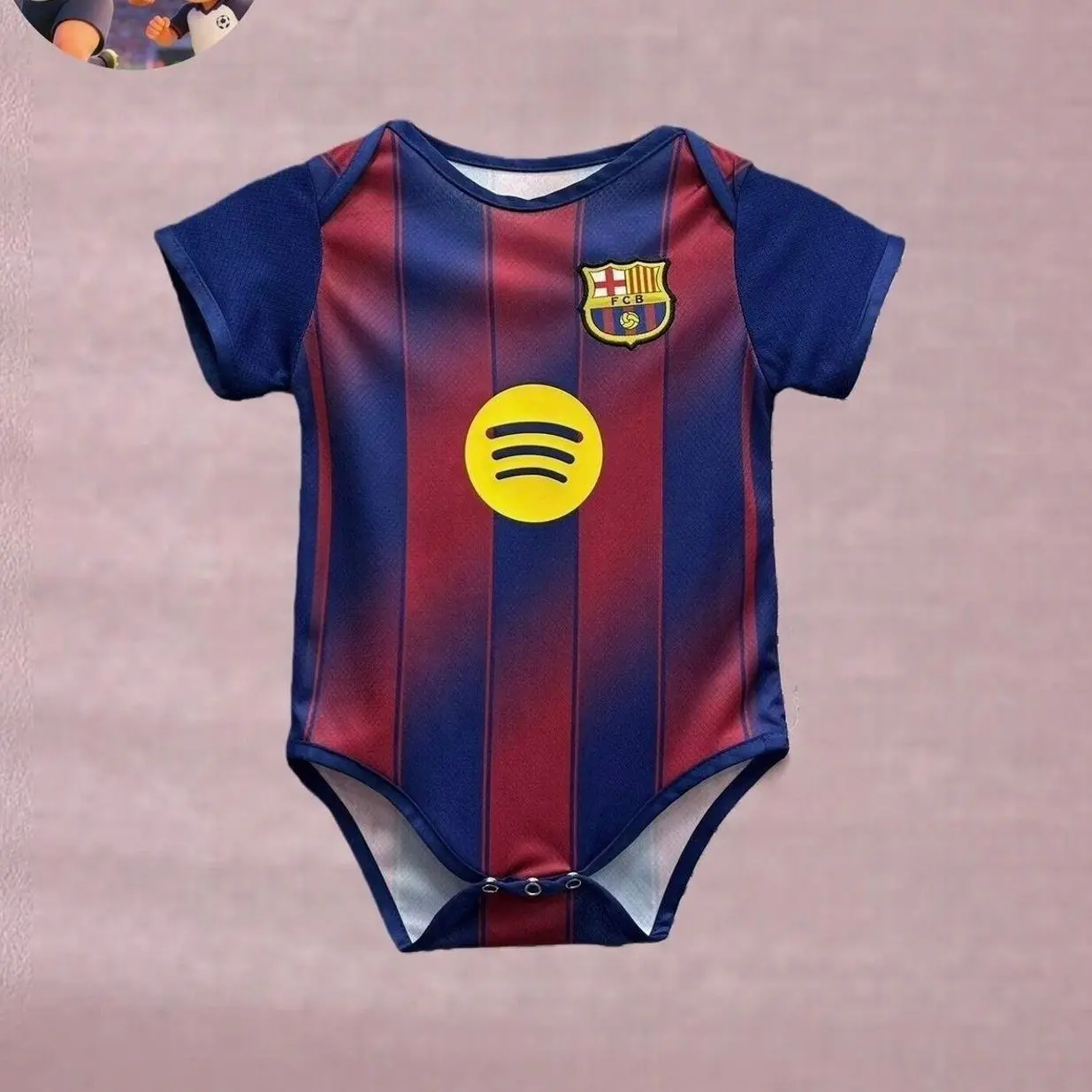 25/26 Barcelona Home Baby Bodysuit | Custom Name Soccer Fan Apparel IRN 075