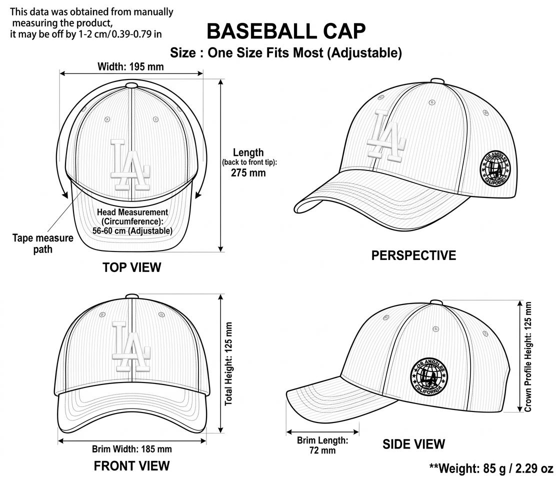 Classic Vintage Letter Baseball Cap for Men & Women - Premium Cotton Adjustable Dad Hat - Iconic  Letter Logo - Structured Performance Sport Cap for All Seasons - Breathable & Comfortable