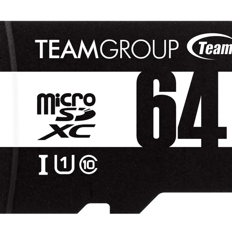 Team 64GB microSDHC UHS-I/U1 Class 10 Memory Card with Adapter, Speed Up to 100MB/s (TUSDX64GCL10U03)