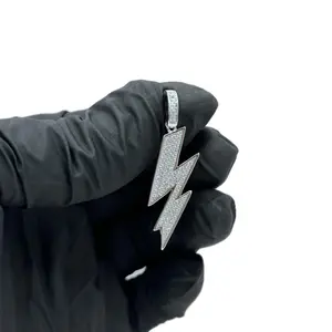 DAZZLING LIGHTNING Zirconia Pendant Jewel Necklace