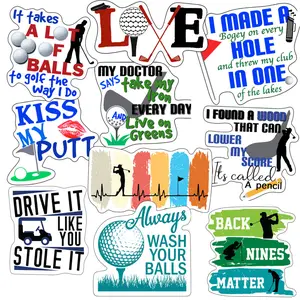 Golf Stickers, Ten Vinyl Stickers Supporting Golf, Great Golf Gift, Decorative Stickers
