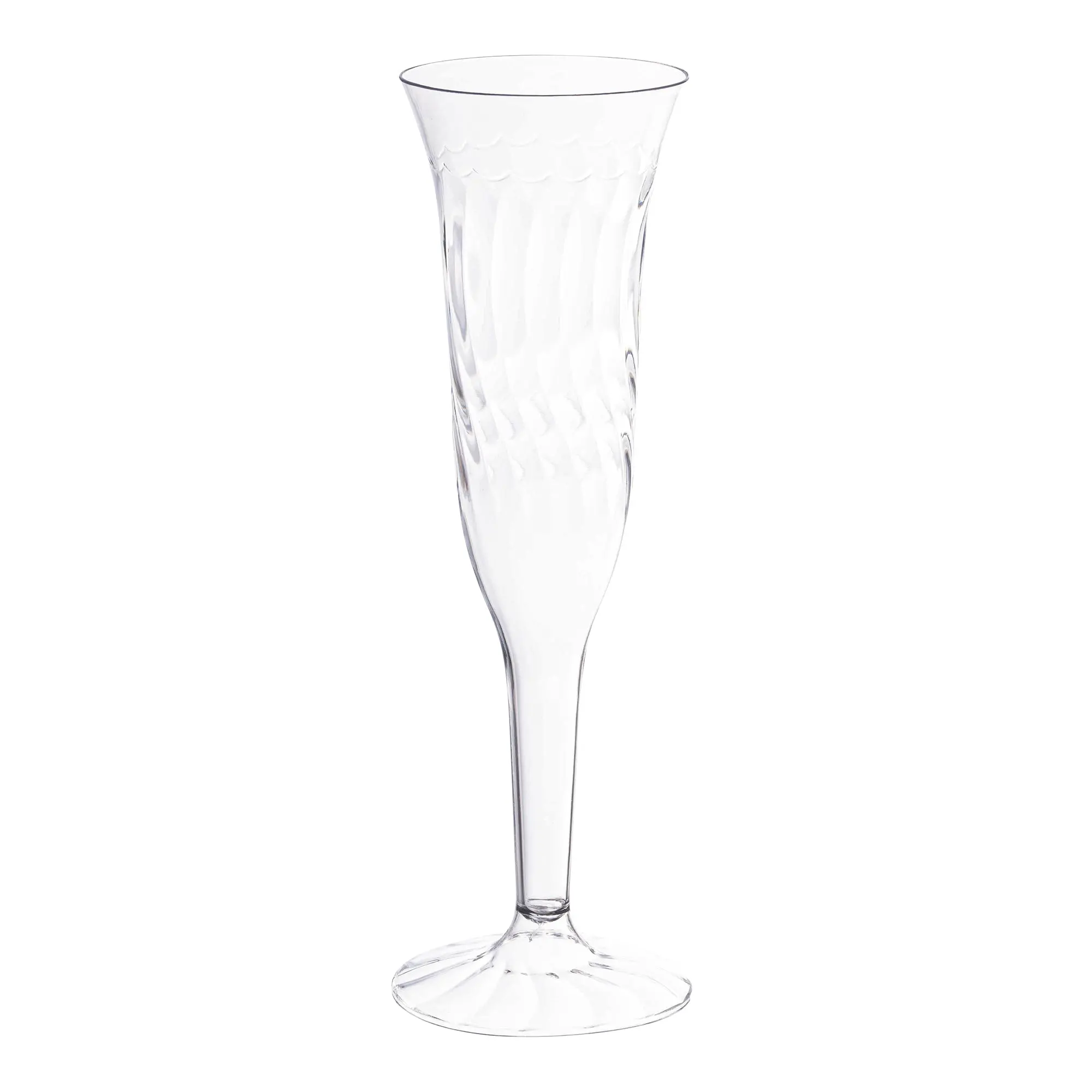 5 oz. Clear Plastic Champagne Flutes