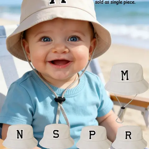 Baby Travel Essential, Large Brim Fisherman Hat with Chin Strap Design, Skin-Friendly Sweat-Proof Material, Children Sun Protection Hat (2-4Y), Toddler Sunhat, Fish Bob Hat, Sun Hats for Toddlers, Toddler Summer Hat