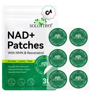 Solotree Nad+ Patch 30pcs, Contains Nicotinamide Riboside & Resveratrol, Longevity, Combat Signs of Aging, Suitable for All Body Parts, Daily, Skin Care