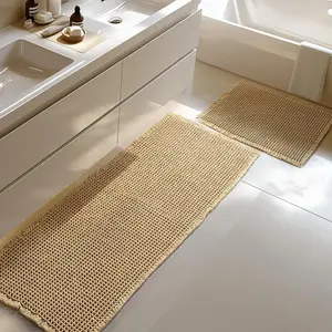 Cozy Waffle Bath Mat Set of 2 – Non-slip, Quick-Dry & Super Absorbent for Bathroom & Kitchen | Must-Have for Home Organization
