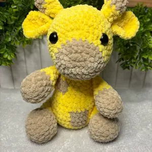 Handmade Crochet Sitting Giraffe