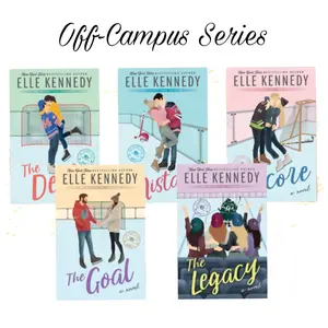 Off-Campus Series by Elle Kennedy, BookTok Favorite College Love Stories, Hockey-Themed Contemporary Fiction Collection, New Adult Relationship Drama, Popular Reading Set for Women