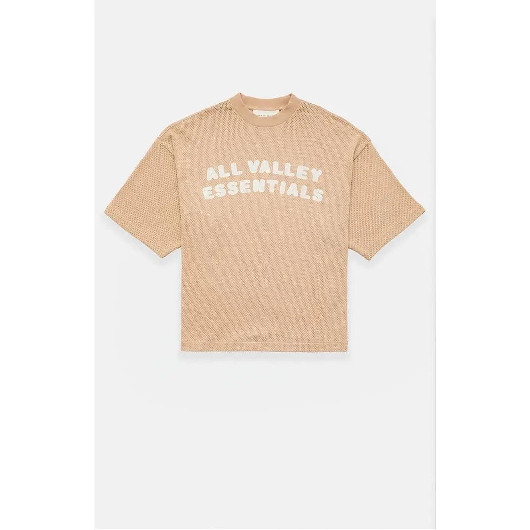 Fear of God ESSENTIALS Men's Women's Tan Merch Mesh T-Shirt