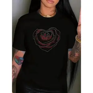 【Plus Size】Lightweight Stretch Quick-Dry Tee Top Summer Fit Outdoor Casual Fabric Comfort Womenswear Breathable Elastic