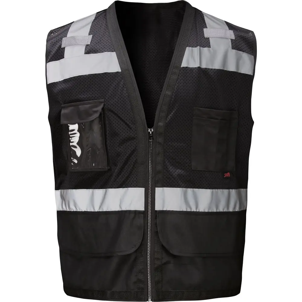 Premium Heavy-Duty Surveyor Safety Vest - Work Safety Gear with 6 Pockets for Home Improvement & Security Work Needs
