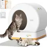 Meowant SC01 Large 57.6L Smart Automatic Litter Box - Clay-Based, 24 Months Warranty, Ultra-Quiet Operation, Odor Control, Odor-Trap Drawer, Low-Entry 4.8", App-Controlled, Auto-Safe Stop, Pee Guard, Mat, Liner Included, Multi-Pet Safe
