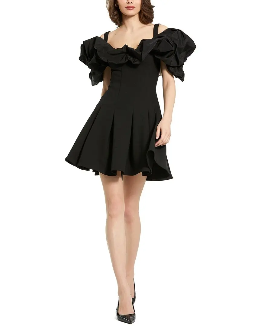 Mac Duggal Crepe Godet Mini Dress