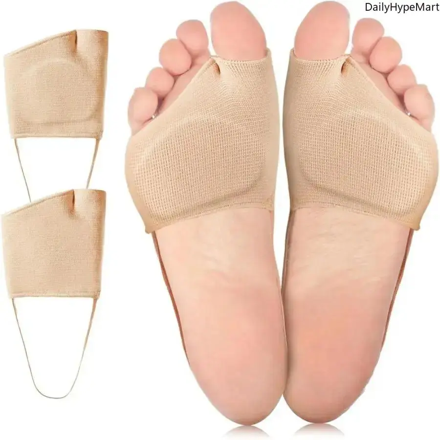 Unisex 2-Piece Forefoot Silicone Pads, All-Seasons Forefoot Cushion for Daily Use & Compression
