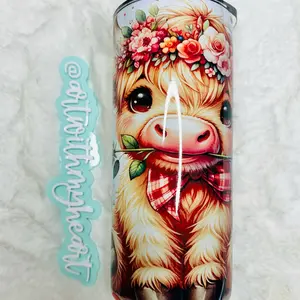 Highland cow tumbler