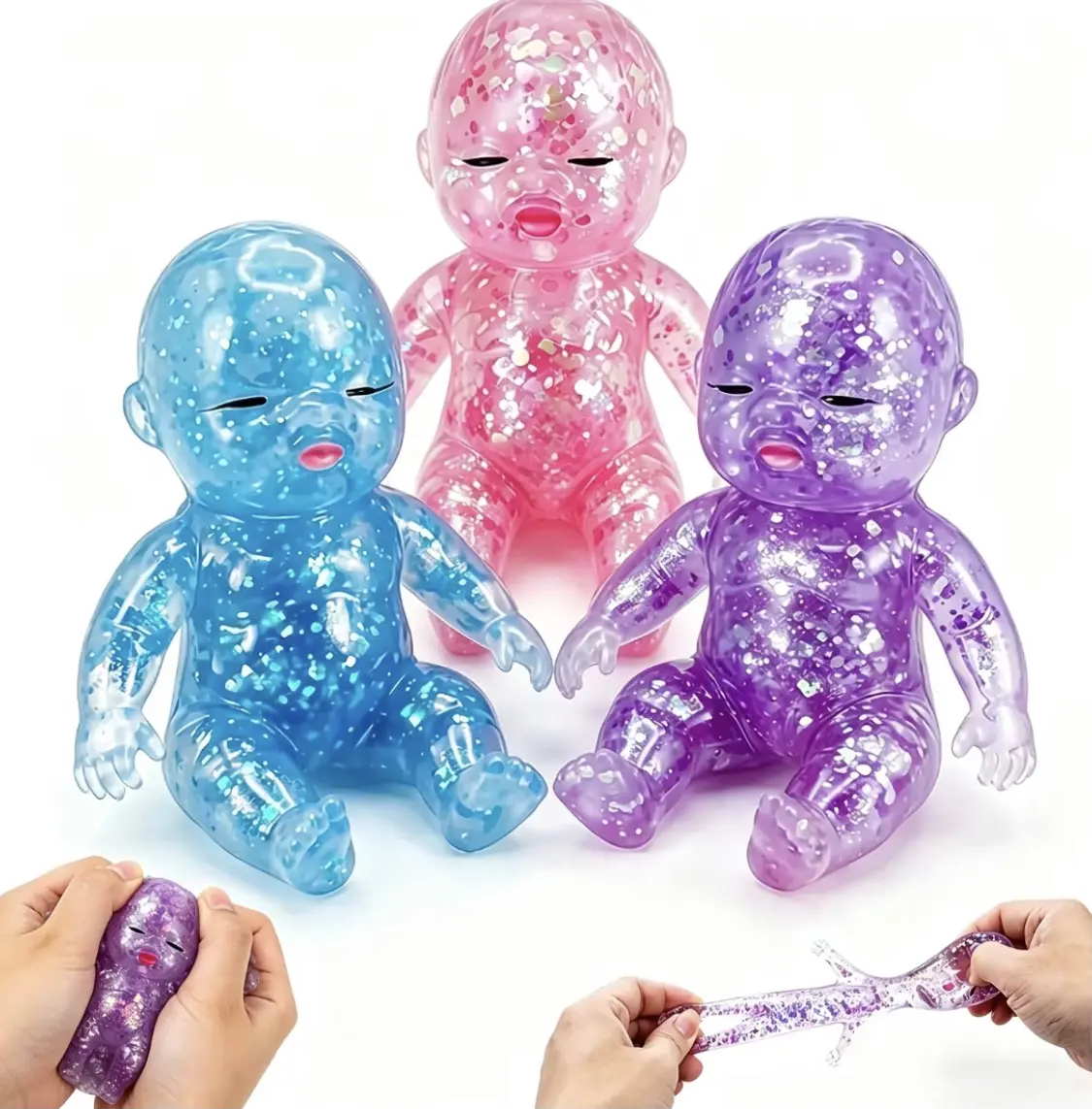 3-Piece Set Baby Squishy, Malt Sugar Stress Relief Fidget Toys, Sensory Bundle, Creative Slow-Return Squishy, Party Gift