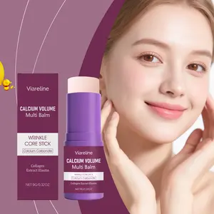 Viareline Calcium Volume Multi Balm Wrinkle Core Stick Collagen Extract Elastin 9g Lightweight Daily Moisturizing Care