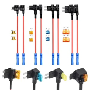 8 Packs Add-a-Circuit Fuse Tap Adapter Kit, Standard Mini & Low Profile Blade Fuse Holders, 12V Car Fuse Splitter for Dash Cam, Car Stereo, LED Lights, GPS & Auto Accessories