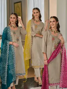 Kyra Yellow Organza Salwar Kameez