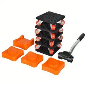 Furniture Movers with Wheels, 9 Set Furniture Lifter Tool, 360° Rotation Wheels Furniture Dolly, 680 Lbs Capacity Furniture Lifters for Heavy Furniture, Refrigerator, Sofa, Cabinet Black
