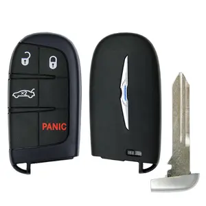 4B Smart Key Fob with Shell for 2011-2018 Chrysler 300, FCC# M3N-40821302, Car Key Accessory, Key Fob Shell