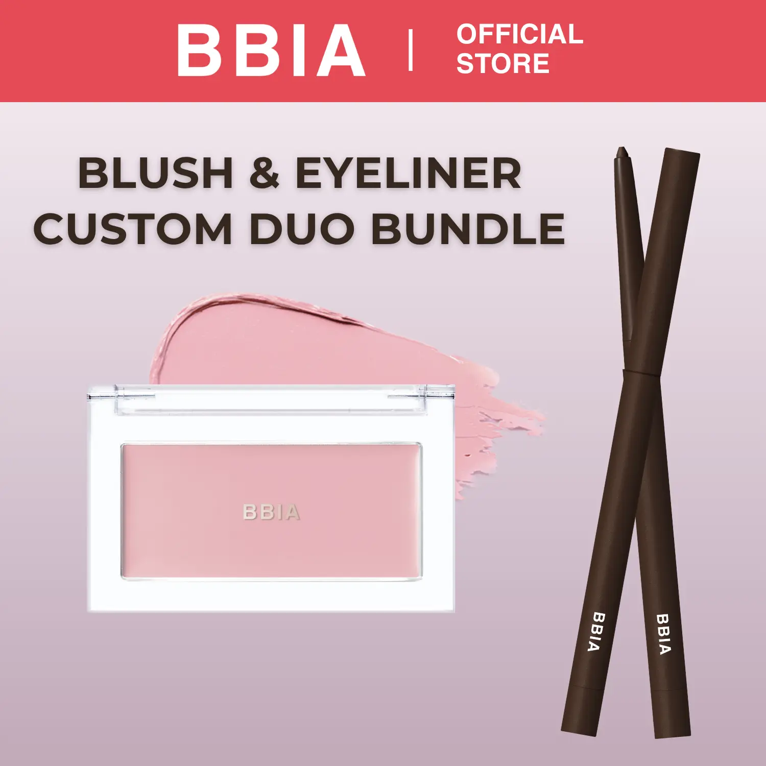 BBIA Ready To Wear Downy Cheek & Last Auto Gel Eyeliner Bundle SET