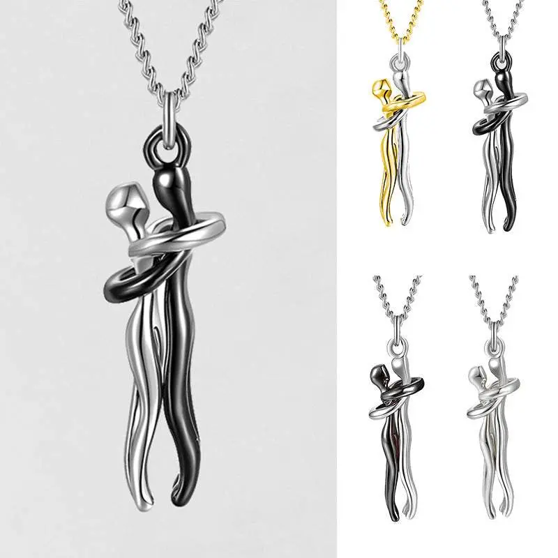Love Hug Necklace Unisex, Couple Jewelry