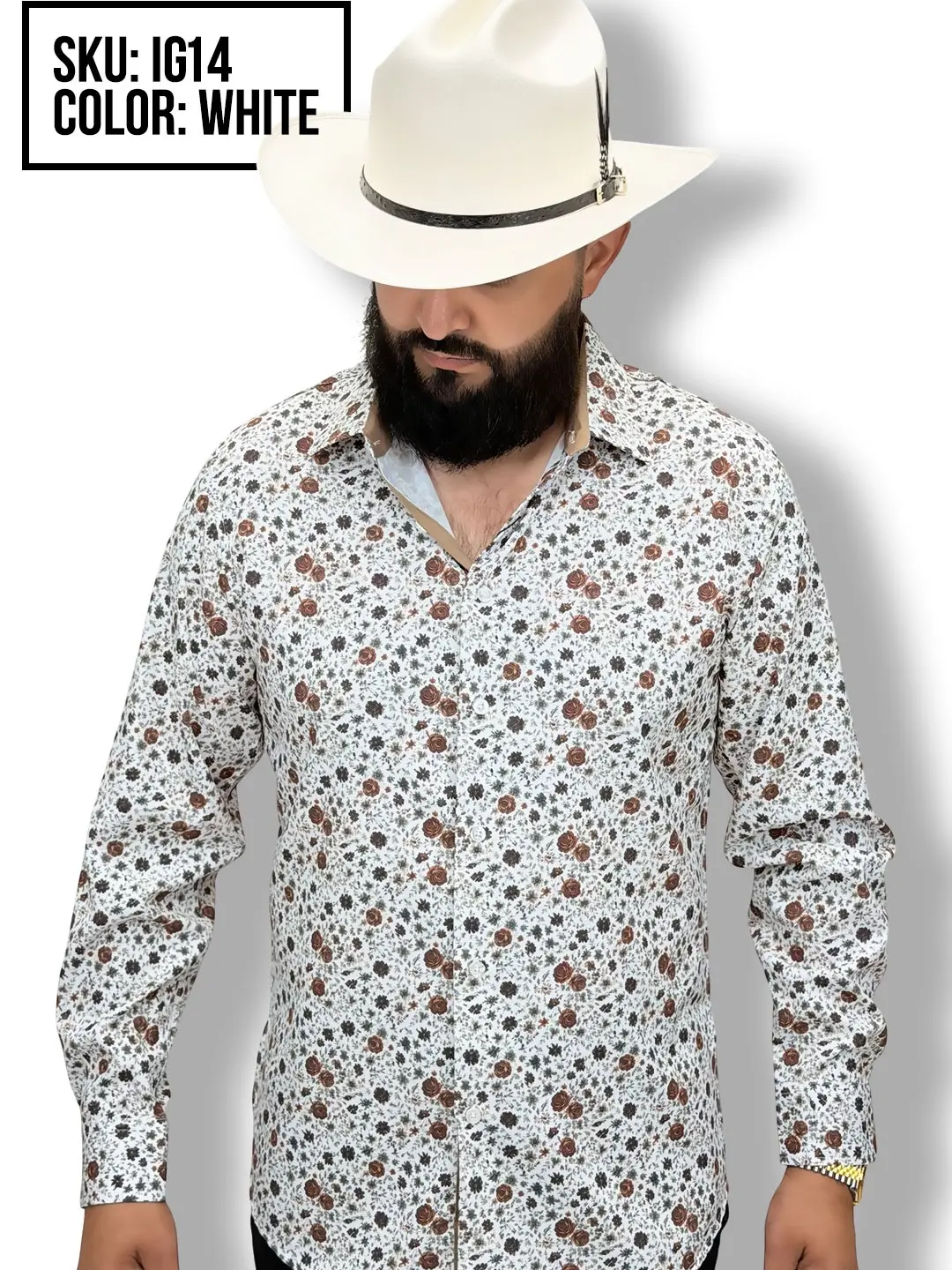 Camisa Fina Long Sleeve White - SKU:IG14