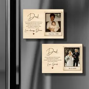 Personalized Father Of The Bride Magnet, Wedding Gift for Dad, Father's Day Gift from Daughter