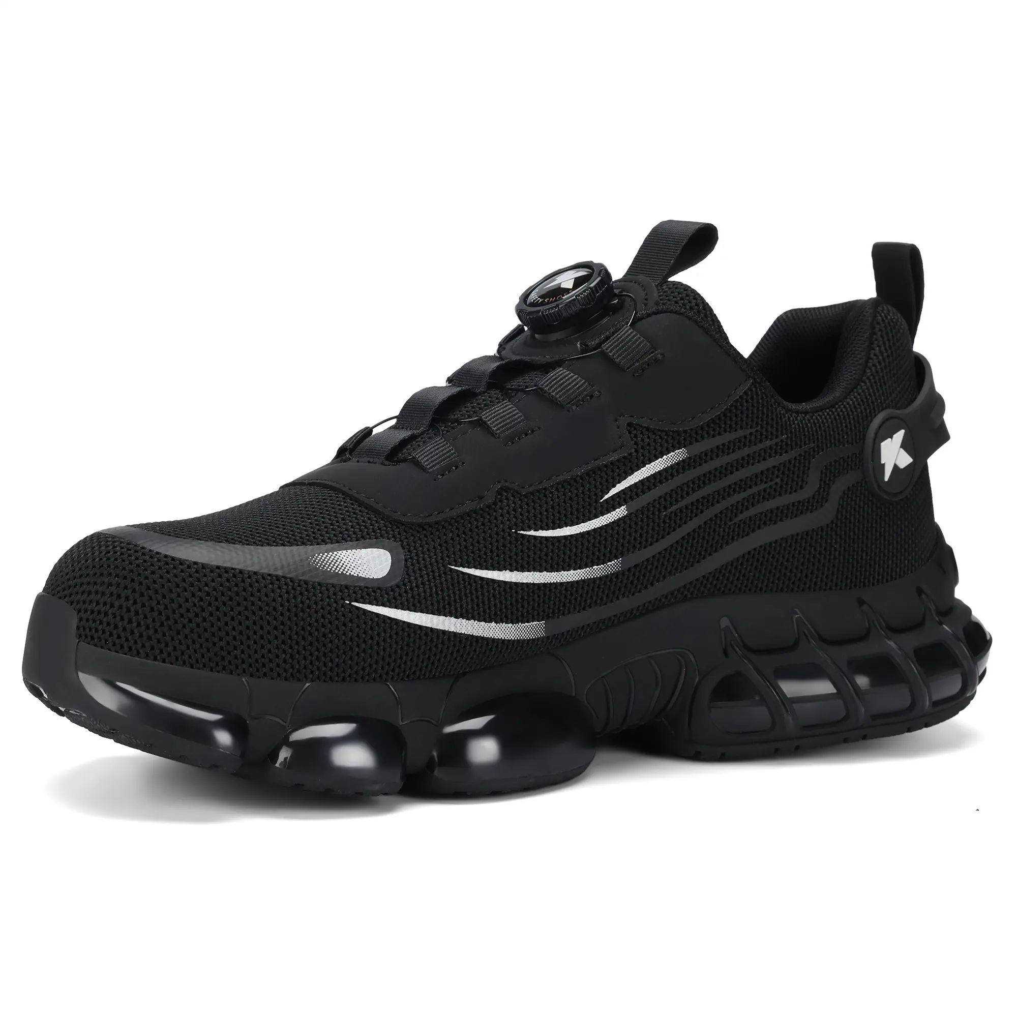 Men's Lightweight Casual Work & Safety Sneakers - Steel Toe, Composite Toe, Metatarsal Guard, Puncture-Proof Midsole, Slip-Resistant, Buckle Closure, All Season, Industrially Hardened for Construction Workers