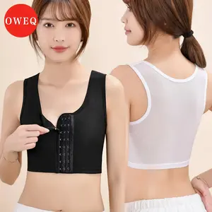 New styleOWEQ Chest Binder Breathable Sportwear Trans Flat Breast Binder Les Buckle Tomboy Bra Tank Stretch Shaping Corset