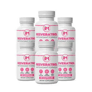 IM Resveratrol - 6 Bottles - Antioxidant Formula with Magnesium & Lemongrass for Healthy Fitness and Beauty - Supplement