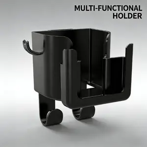 2026 New Multi-Functional Black Metal Desktop Organizer: Minimalist, multi-compartment design. Rust-resistant, stable load-bearing. Organizes office supplies, cosmetics, remotes. Saves space, tidies desks—essential for home/office.