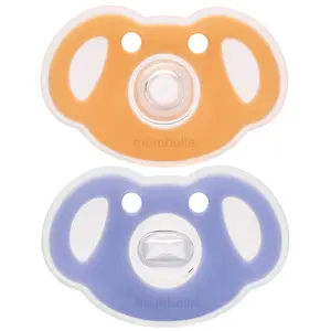 Mombella Koala Soothing Pacifier Set for 0-6 Month Baby Original Design Sensory Teether Pacifierclip BPA-Free FDA Food Grade Silicone Safe Feeding Care