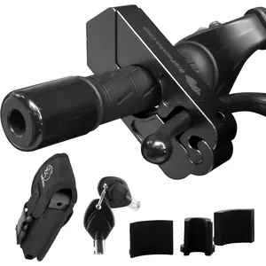 Grip Lock-Heavy Duty Brake/Handlebar/Throttle Lock That Secures Your Bike, Scooter, Moped, or ATV in Under 5 Seconds!-Anti Theft Lock W/Free Holster (Black)