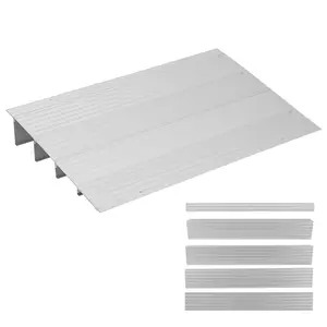 Heavy Duty Aluminum Threshold Ramp for Doorways – 4-Inch Rise, 700 lbs/320kg Capacity, Adjustable Portable Wheelchair, Scooter, Bike, Power Chair, Pet Entry Ramp – 4 Sections