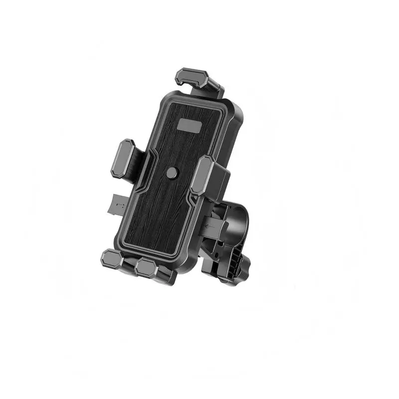 Universal Motorcycle Clamp-On Phone Holder - ABS Construction, Secure Fit, E-Bike Accessories, Car Interior Mount, Compatible with Bikes, iPhones, Samsungs, Googles, All Smartphones for Riding Nav
