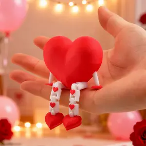 3D Printed Heart-Shaped Decorative Figure, Romantic Desktop Ornament for Valentine's Day, Anniversary, Birthday Gift, Ideal Home Décor