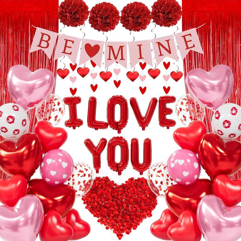 Valentines Day Decorations Kit, Surprise for Girlfriend, I Love You Red ...