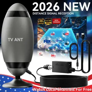 TV Antenna Digital for Smart TV HD Antena Indoor 4K Digital TV Antenna 360° Signal Amplified Strong Magnetic Base Indoor TV Antenna for Easy Long Range Reception Installation, summervibes