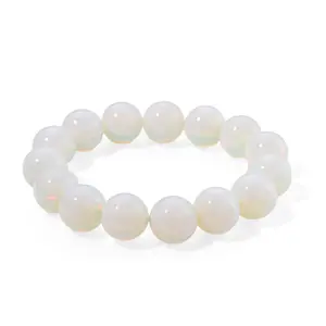 Opalite 250.00 ctw Beaded Stretch Bracelet Christmas Gifts Opalite 250.00 ctw Beaded Stretch Bracelet Christmas Gifts