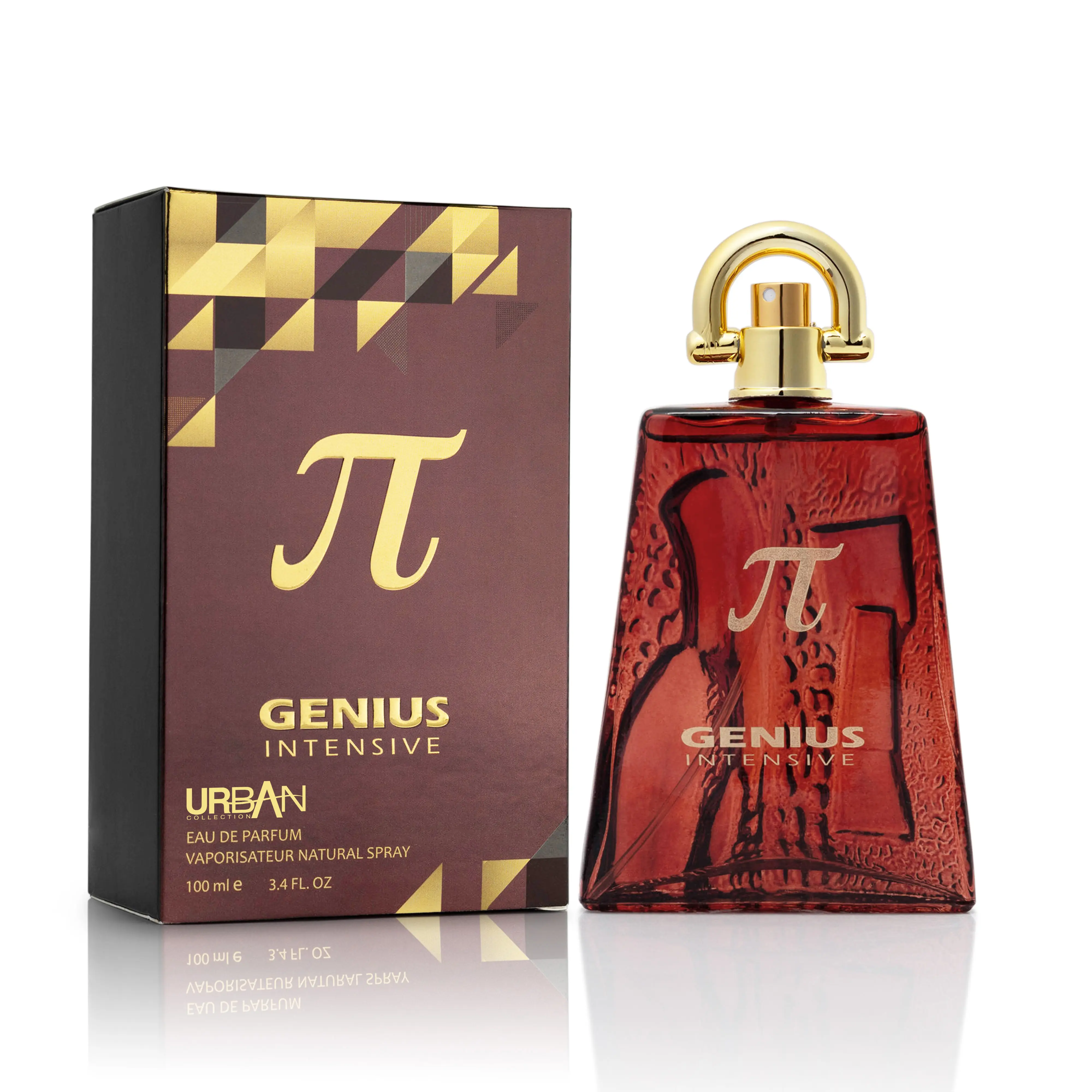 Urban Collection Genius Intensive for Men Eau De Parfum 100ml Bold Refined Leather & Woody Fragrance in Elegant Paper Box Regular Edition, Edp, Fine Leather, Men's Fragrance, Elevated Men's Fragrance
