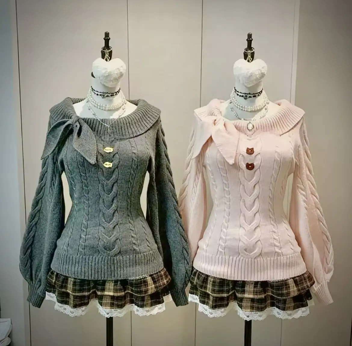 Chic Coquette Aesthetic 100%! - Elegant Knitwear Cute Pullover Sweater.
