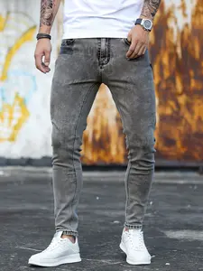 Men's Slim Fit Denim Pocket Jeans, Elastic Stretchy Casual Fashion Pants, Comfortable Durable Daily Wear, Perfect Gift for Husband or Boyfriend