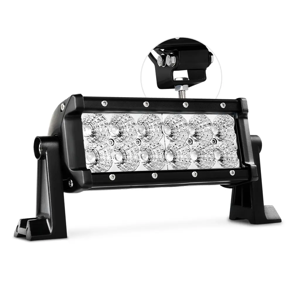 Nilight 7.6 Inch 36W 13A LED Light Bar, 3D Deep Cup Flood Beam Off Road LED Work Light, 12V Waterproof Driving Light for Jeep ATV UTV Truck SUV, Single Pack
